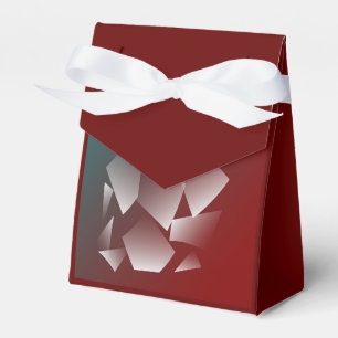 Caja Para Regalos blanco roto en burdeos verde azulados