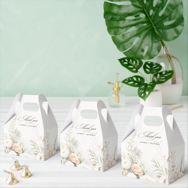 Caja Para Regalos Blanco Rústico Elegante (Múltiple)