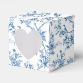 Caja Para Regalos Blanco y Azul Chinoiserie Floral Aves