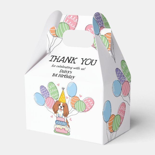 Caja Para Regalos Blenheim Cavalier King Charles Spaniel Gracias (Front Side)