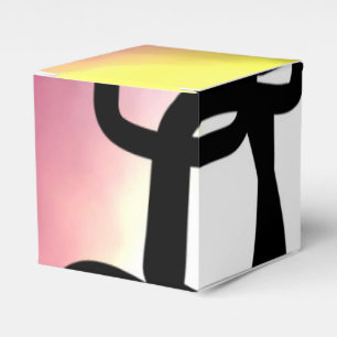 Caja Para Regalos Blockchain: Resumen rosa, amarillo, negro y blanco