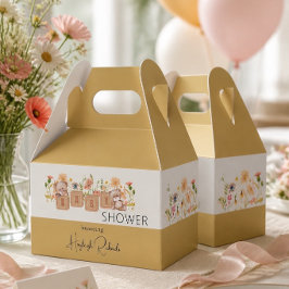 Caja Para Regalos Bloques de bebé, osos y flores silvestres