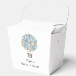 Caja Para Regalos Blue Air Balloon Boy Baby Shower