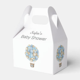Caja Para Regalos Blue Air Balloon Boy Baby Shower