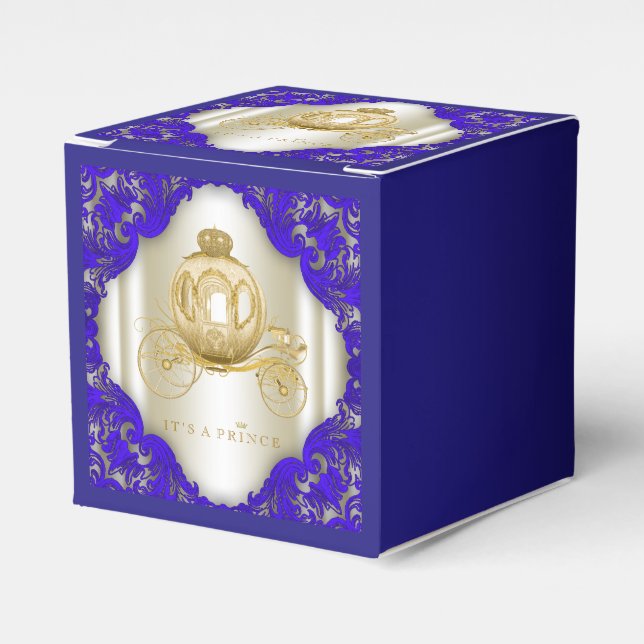 Caja Para Regalos Blue and Gold Prince (Costado Anverso)