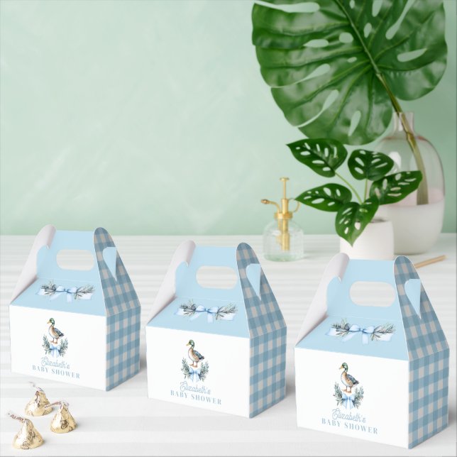 Caja Para Regalos Blue Baby Boy Mallard Duck Baby Shower (Múltiple)