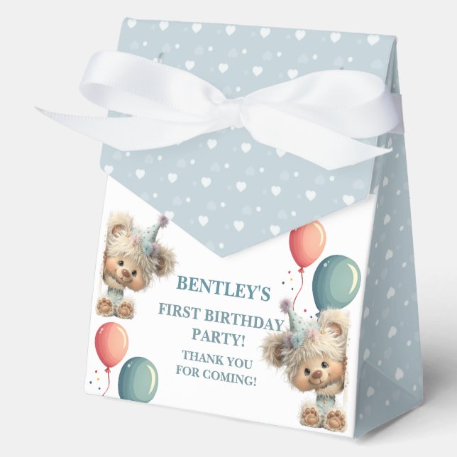 Caja Para Regalos Blue Balloon Hedgehogs Celebration (Anverso)