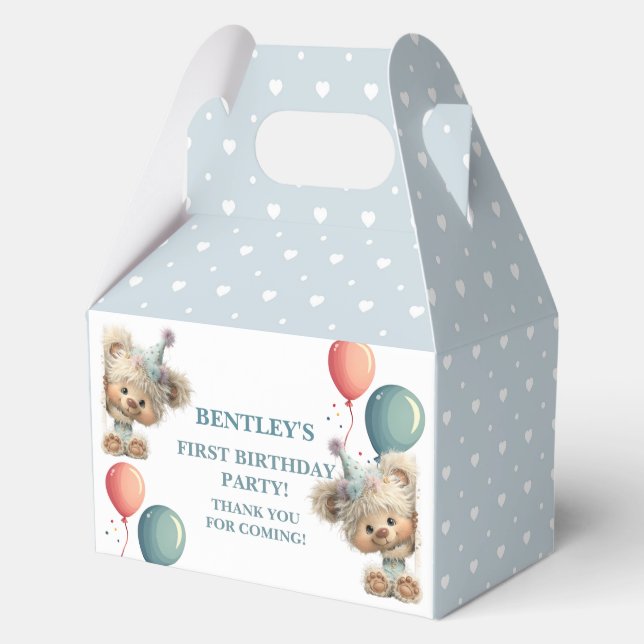 Caja Para Regalos Blue Balloon Hedgehogs Celebration (Anverso)