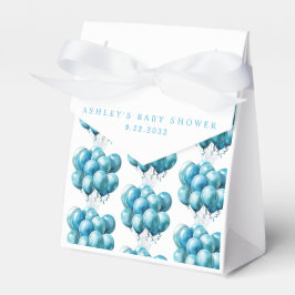 Caja Para Regalos Blue Balloons Watercolor Boy Baby Shower