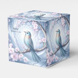 Caja Para Regalos Blue Bird Floral Favor Box