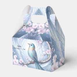 Caja Para Regalos Blue Bird Floral Favor Box