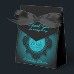 Caja Para Regalos Blue Black Vintage marco 80th Birthday Favor Box<br><div class="desc">Elegante y elegante marco moderno de color azul gradiente. Diseño en caja de favores de tienda con textos al personalizar para la fiesta de cumpleaños número 80. Invitación de cumpleaños,  libro de invitados,  bolso de regalo y más... </div>
