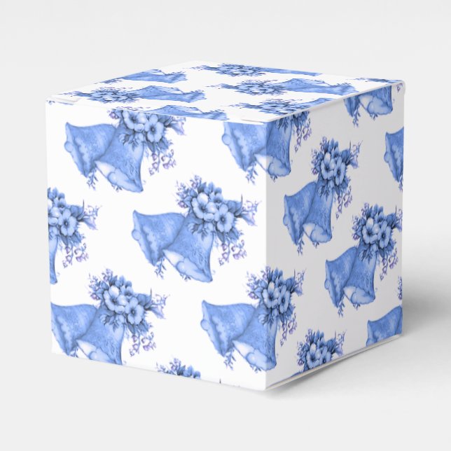 Caja Para Regalos Blue Boda Bells (Costado Anverso)