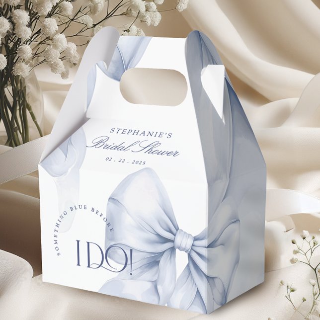 Caja Para Regalos Blue Bow Bridal Shower (Subido por el creador)