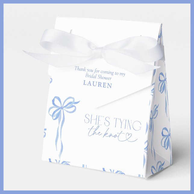 Caja Para Regalos Blue Bow está atando la ducha nupcial (Subido por el creador)