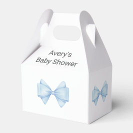 Caja Para Regalos Blue Bow Modern Boy Baby Shower