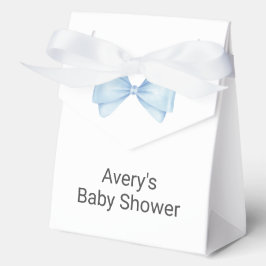 Caja Para Regalos Blue Bow Modern Boy Baby Shower