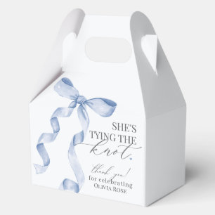 Caja Para Regalos Blue Bow Tying Knot Bridal Shower Gift