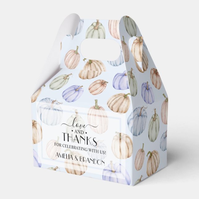 Caja Para Regalos Blue Boy Calabazas Baby Shower Gran Favor Box (Front Side)
