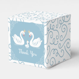Caja Para Regalos Blue Boy Swan Baby Shower