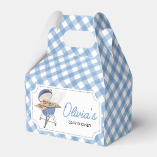 Caja Para Regalos Blue Burger BBQ Baby Shower
