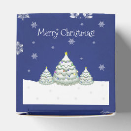 Caja Para Regalos Blue Christmas Tree Favorito Box