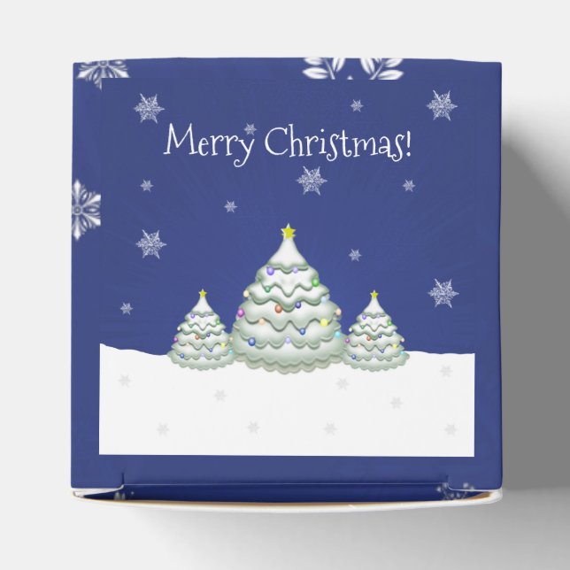 Caja Para Regalos Blue Christmas Tree Favorito Box (Parte superior)