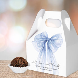 Caja Para Regalos Blue Coquette Bow Bridal Shower