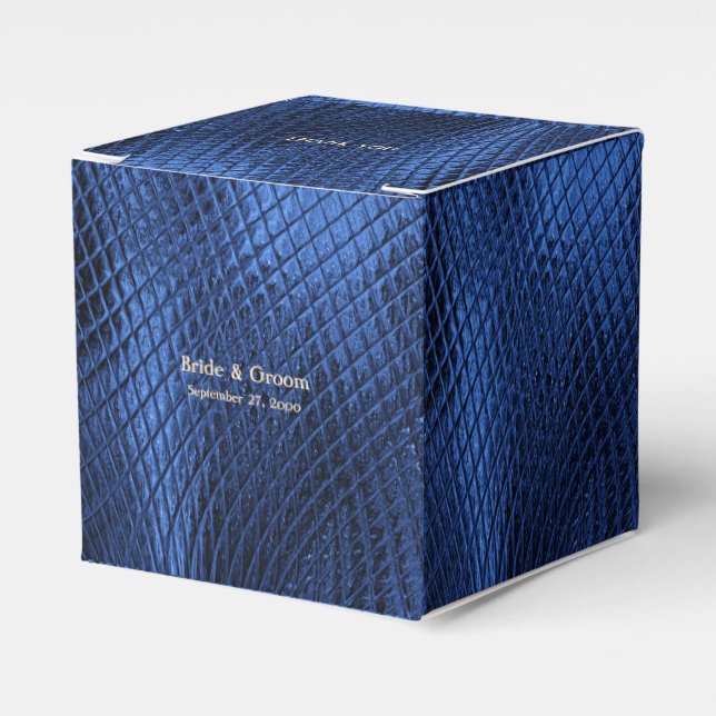Caja Para Regalos Blue Decorative Modern Favor Box (Costado Anverso)