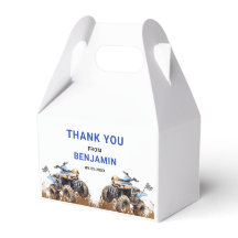Blue Editable ATV Wheeler Bike Birthday Gable Box