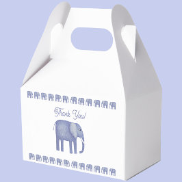 Caja Para Regalos Blue Elephant Baby Shower Gracias