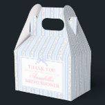 Caja Para Regalos Blue Fancy Floral Bridal Shower Gable Favor<br><div class="desc">A charming blend of vintage elegance and playful femininity, this party decor collection features soft preppy florals paired with delicate coquette bows. Designed to feel timeless yet fresh, each piece brings a sweet, polished touch to your celebration. ★ Let me help you plan your next party! ★ If you need...</div>