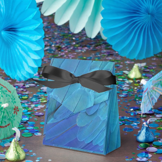 Caja Para Regalos Blue feathers (Fiesta)