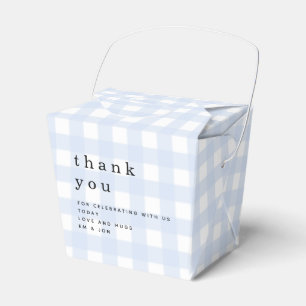 Caja Para Regalos Blue Gingham Gracias Picnic Baby Shower