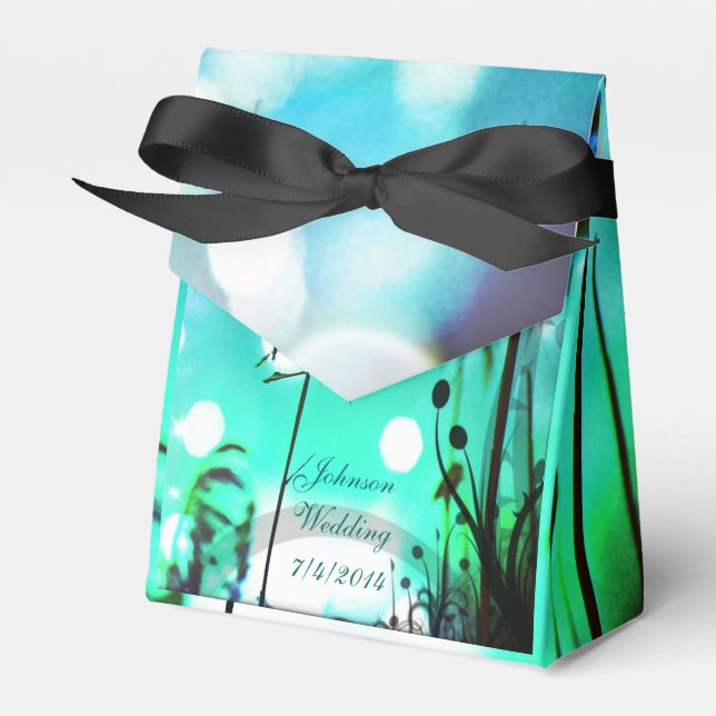 Caja Para Regalos Blue Grass Sparkle Favorito Box *Personalizado* (Front Side)
