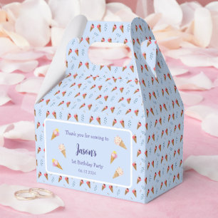 Caja Para Regalos Blue Guay Ice Cream Cone Kids Boy Cumpleaños