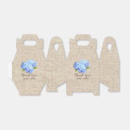 Caja Para Regalos Blue Hydrangea Flowers Rustic Burlap Gracias
