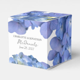 Caja Para Regalos Blue Hydrangea Petals Boda Nombres personalizados