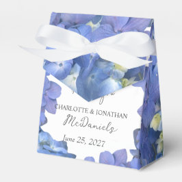 Caja Para Regalos Blue Hydrangea Petals Boda Nombres personalizados