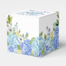 Caja Para Regalos Blue Hydrangeas Greenery Floral Gift Boda