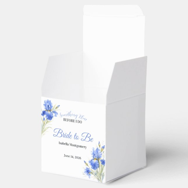 Caja Para Regalos Blue Iris Bride to Be Something Blue Bridal Shower (Abierto)