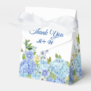 Caja Para Regalos Blue Light Hydrangea Floral Regalo Boda Favor Box