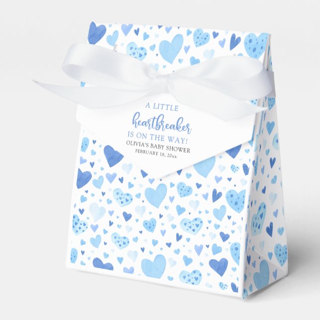 Caja Para Regalos Blue Little Heartbreaker Valentine Baby Shower (Front Side)