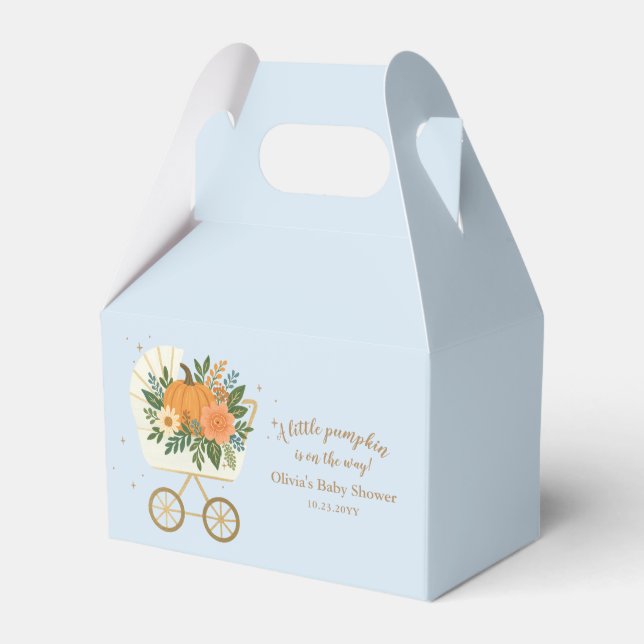 Caja Para Regalos Blue Little Pumpkin Baby Shower (Front Side)