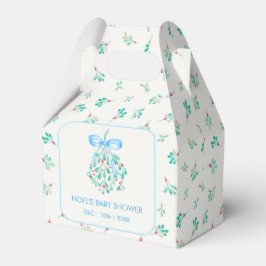 Caja Para Regalos Blue Mistletoe Winter Favor Box