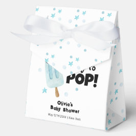 Caja Para Regalos Blue Modern Bow Ice Cream Ready Pop Baby Shower