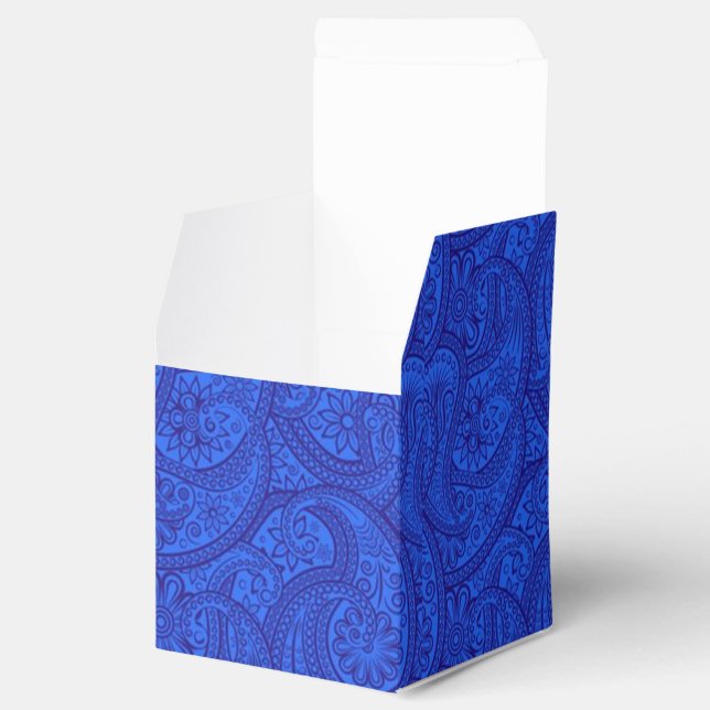 Caja Para Regalos Blue Paisley (Abierto)