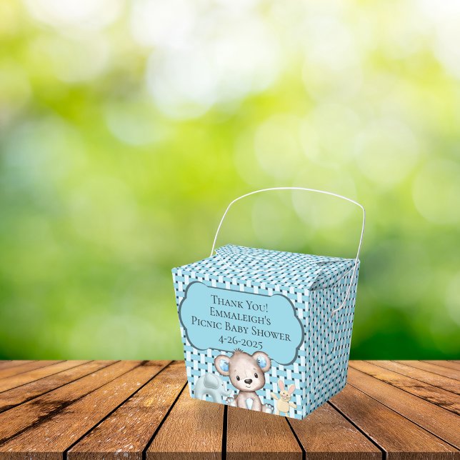 Caja Para Regalos Blue Picnic Friends Baby Shower Basket Gracias (Subido por el creador)