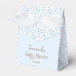 Caja Para Regalos Blue Polka Dot Teddy Bear Baby Shower