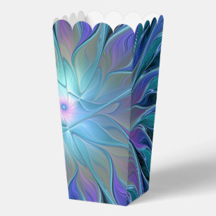 Caja Para Regalos Blue Purple Flower Dream Resumen arte fractal